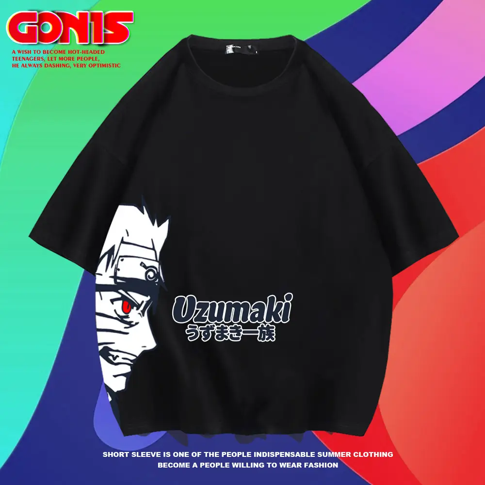 Naruto OZumaki Men T-Shirt Yellow Short Sleeve - Image 8