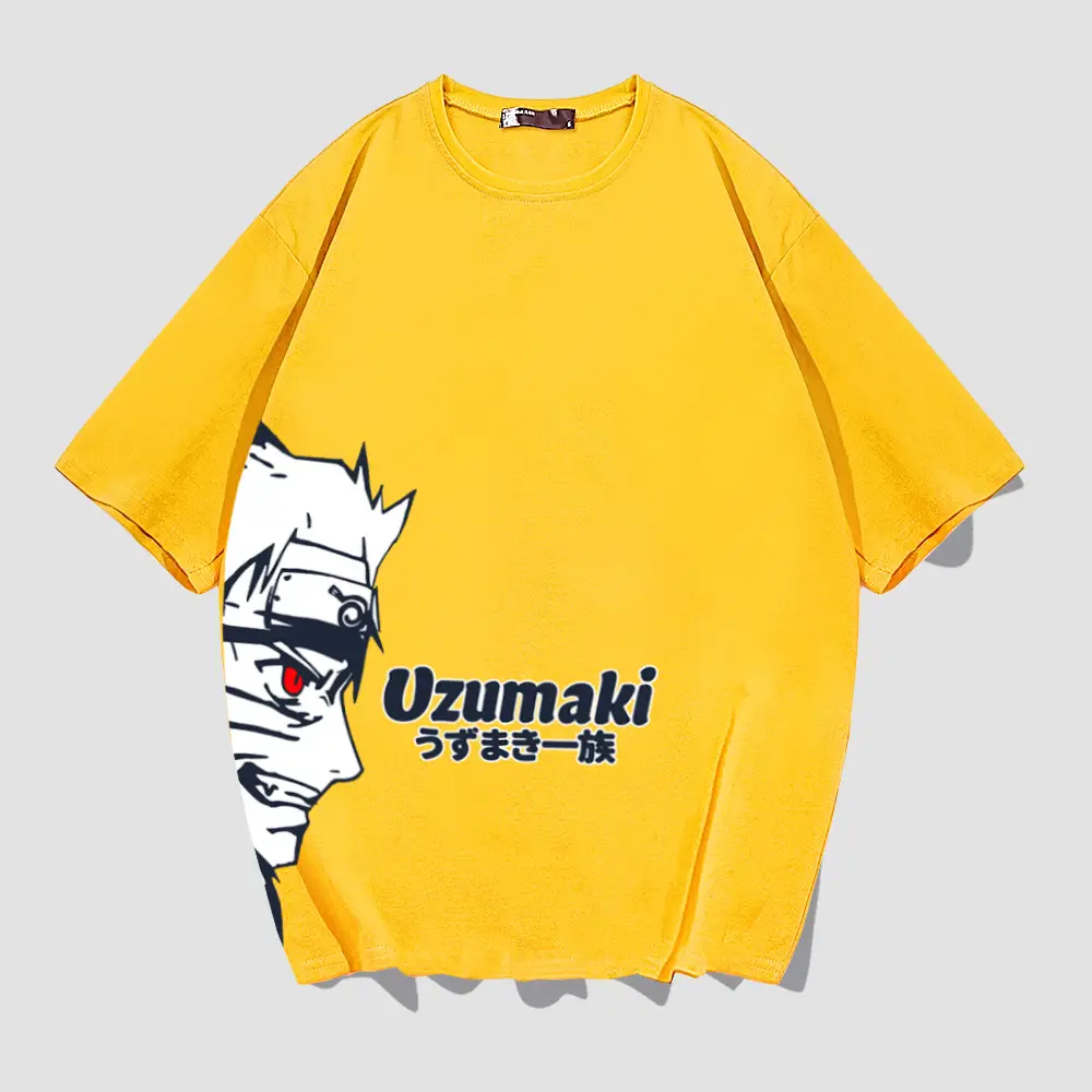 Naruto OZumaki Men T-Shirt Yellow Short Sleeve - Image 3