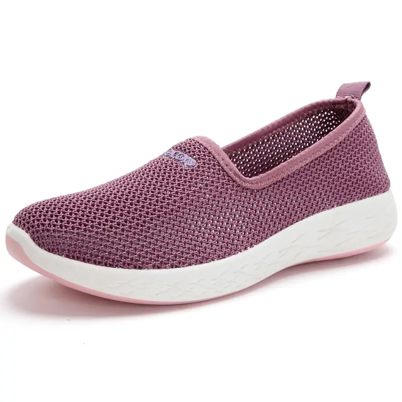Summer old Beijing cloth shoes low-cut single mesh shoes women's breathable mesh slip-on non-slip soft bottom fashion mom shoes - Image 2