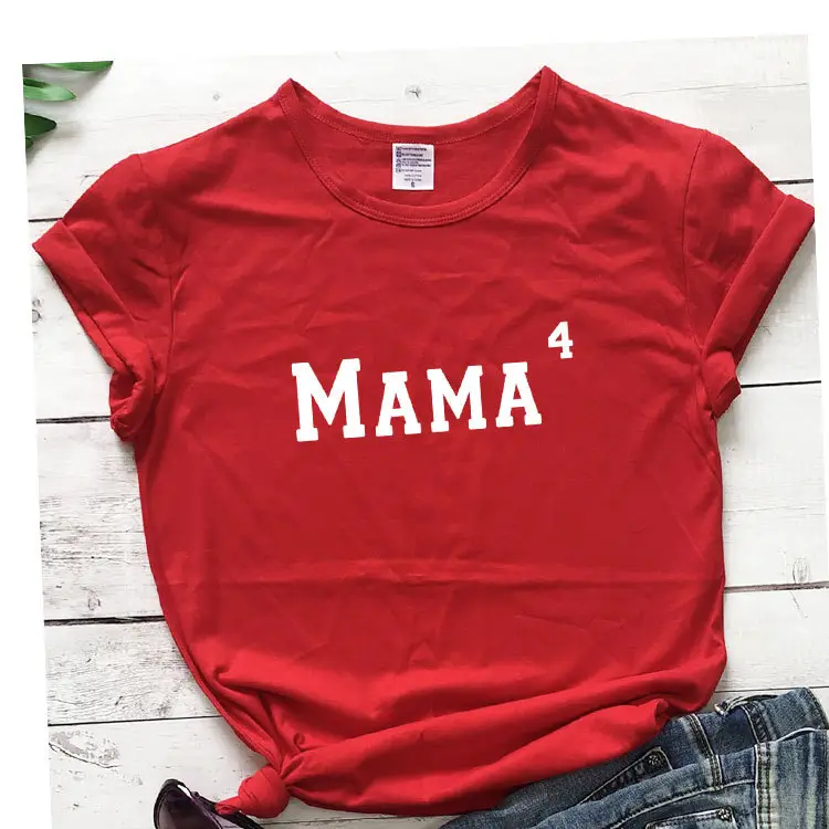 Red MAMA 4 Power Fashion T-Shirt Short Sleeve - Image 3