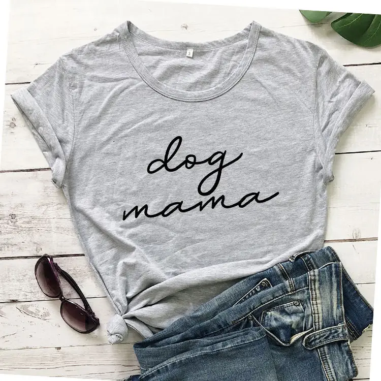 Pink Dog Mama T-Shirt Short Sleeve Casual Wear