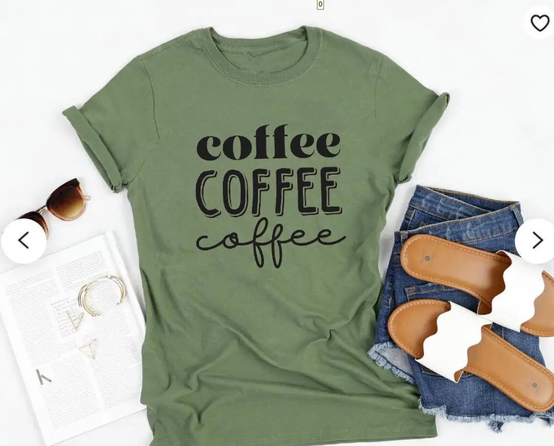 Coffee Coffee Coffee Pink T-Shirt Short Sleeve - Image 4