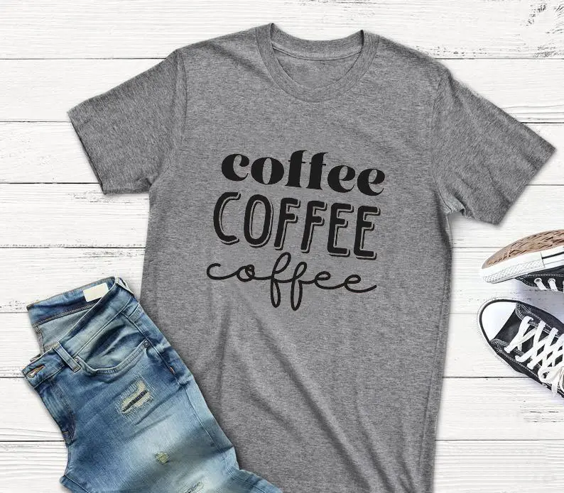 Coffee Coffee Coffee Pink T-Shirt Short Sleeve - Image 7
