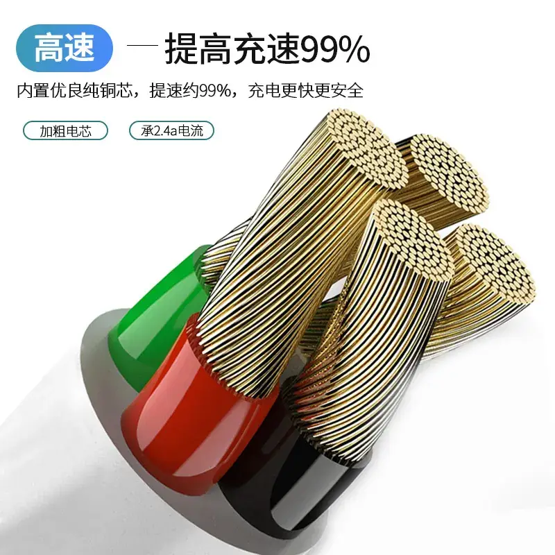 2.4A Fast Micro USB Charging Cable for Smart V8 Phones - Image 9