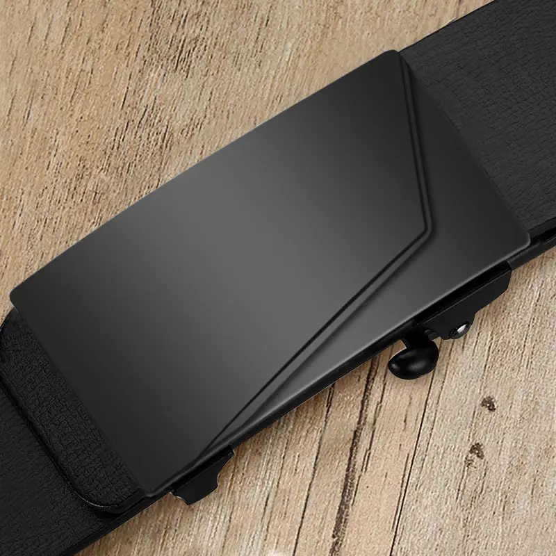 Black Genuine Leather Belt for Men - Image 2
