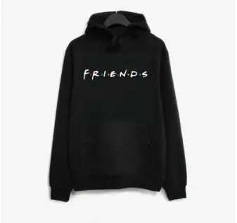 Friends Printed Long Sleeve Hooded Sweatshirt Grey