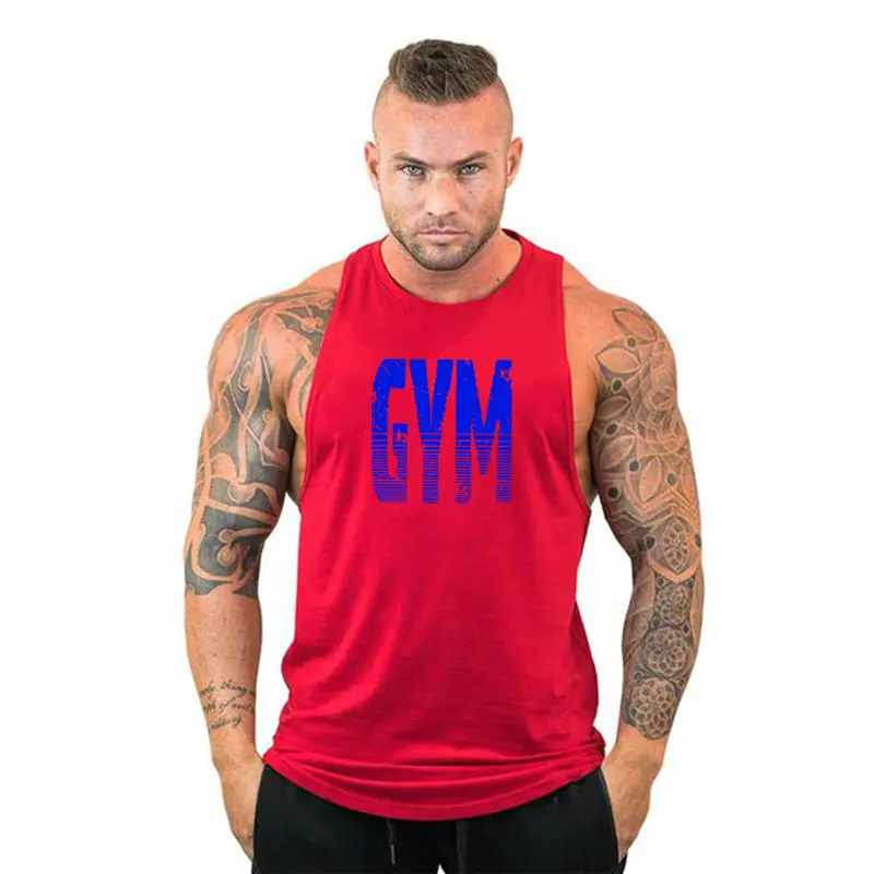 Men Gym Muscle Training Vest White Large Size