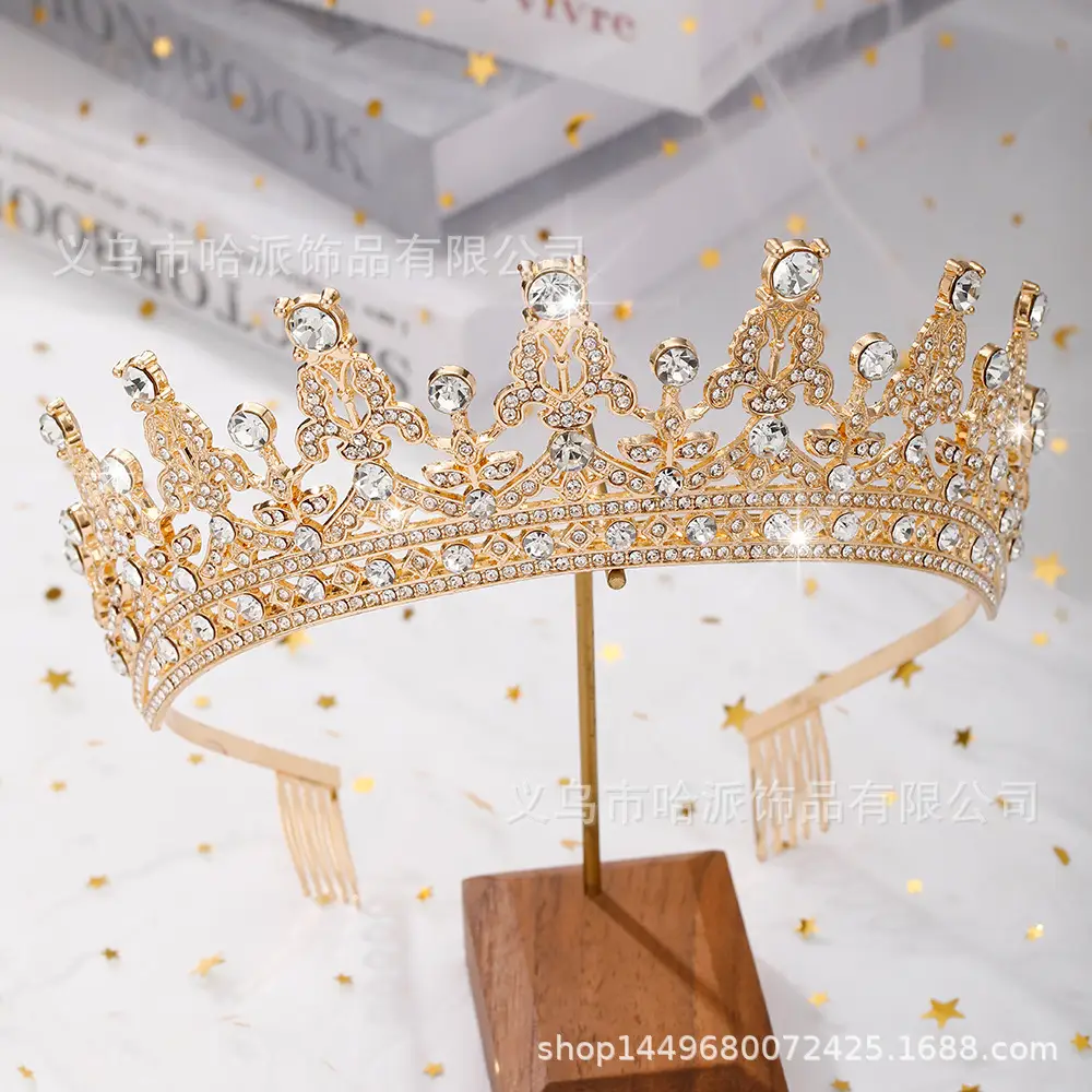 Full Diamond Crown Bride Headband for Wedding Party - Image 27