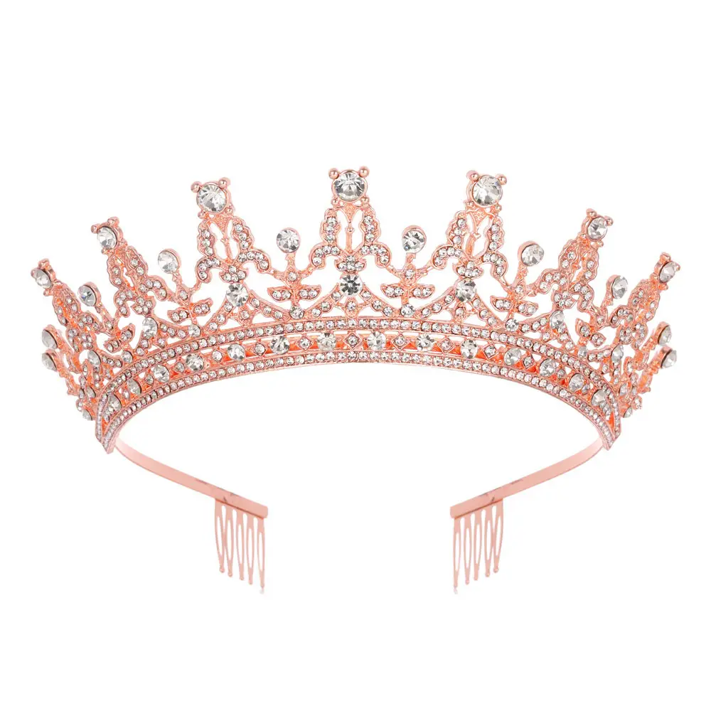 Full Diamond Crown Bride Headband for Wedding Party - Image 4