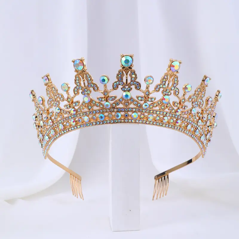 Full Diamond Crown Bride Headband for Wedding Party — feature 15