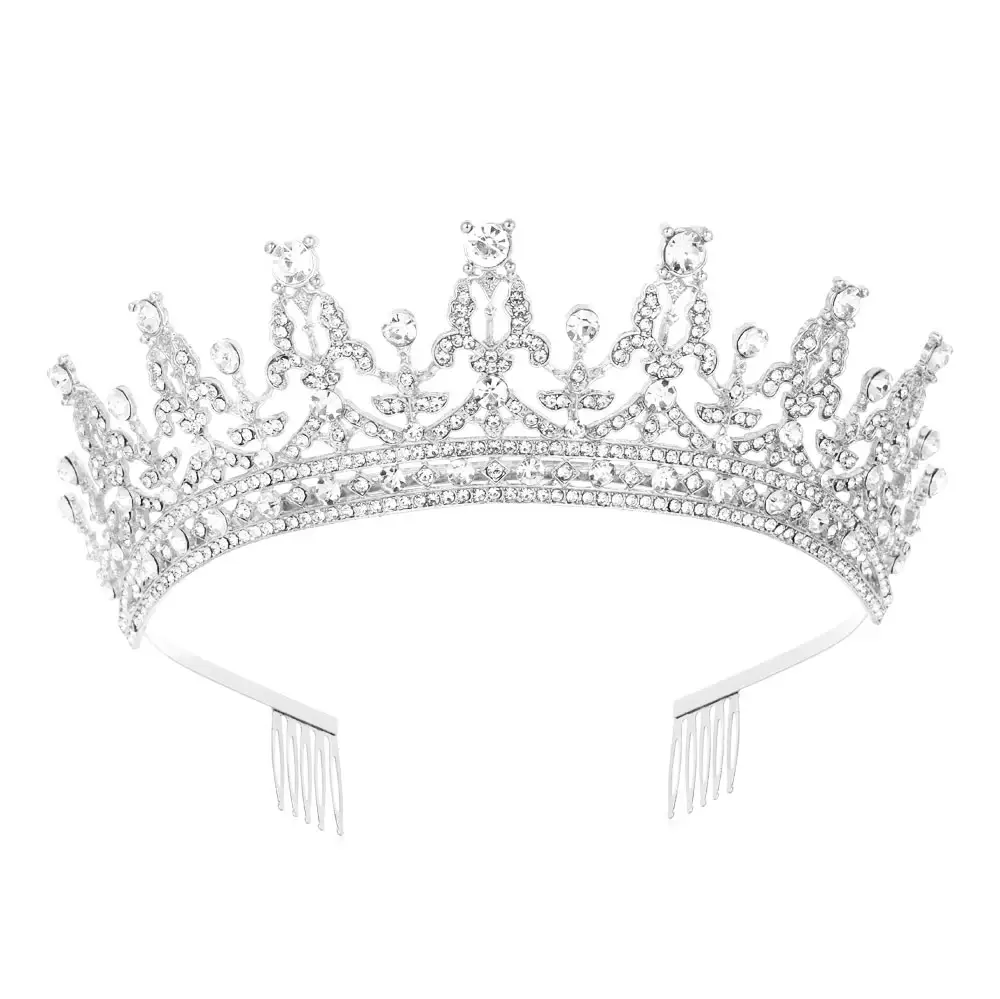Full Diamond Crown Bride Headband for Wedding Party — feature 5