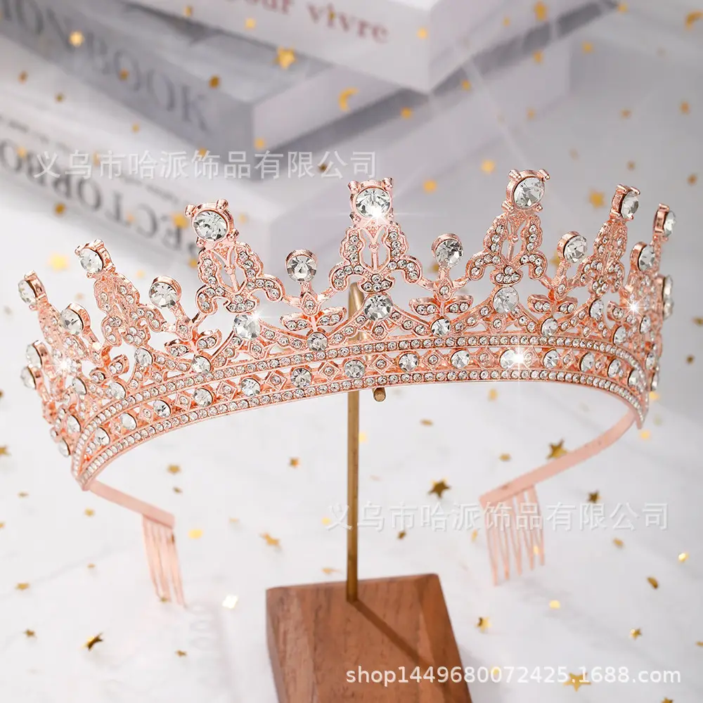Full Diamond Crown Bride Headband for Wedding Party — feature 7
