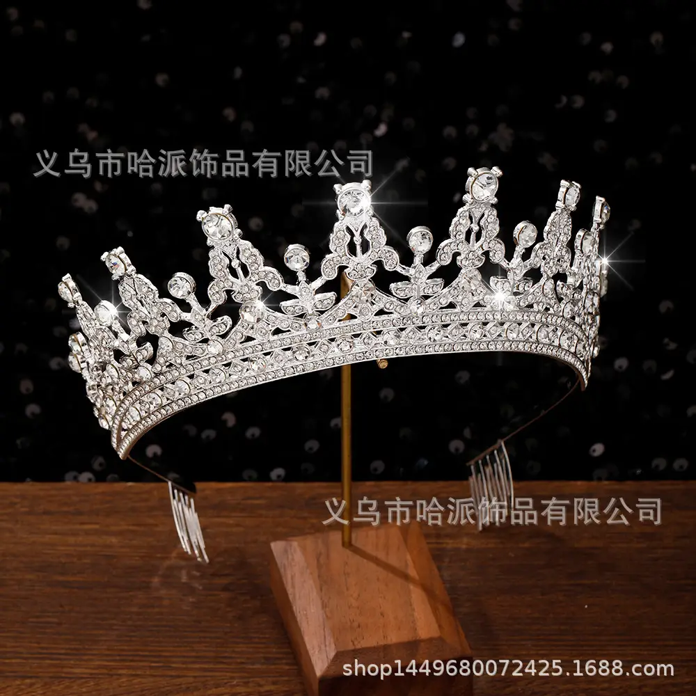 Full Diamond Crown Bride Headband for Wedding Party — feature 8