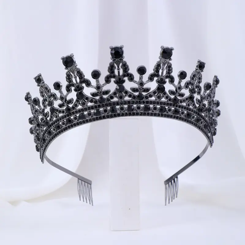 Full Diamond Crown Bride Headband for Wedding Party - Image 13