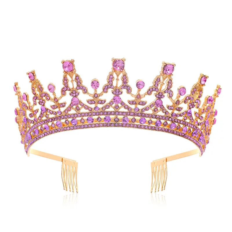Full Diamond Crown Bride Headband for Wedding Party - Image 14