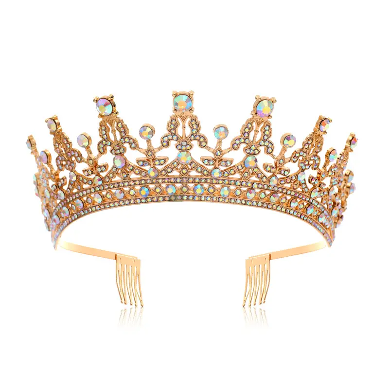 Full Diamond Crown Bride Headband for Wedding Party - Image 17