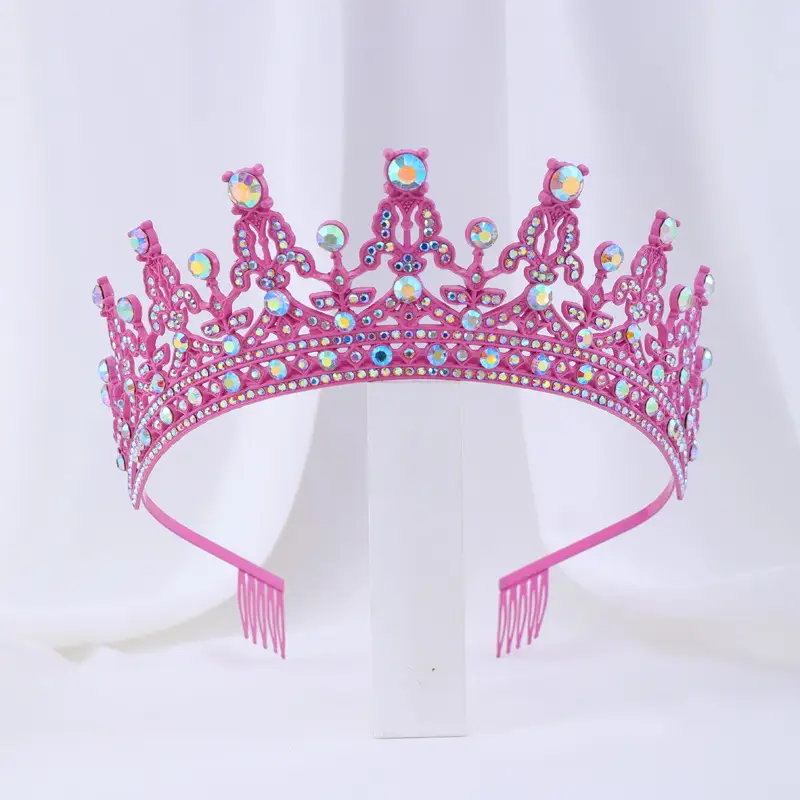 Full Diamond Crown Bride Headband for Wedding Party - Image 18
