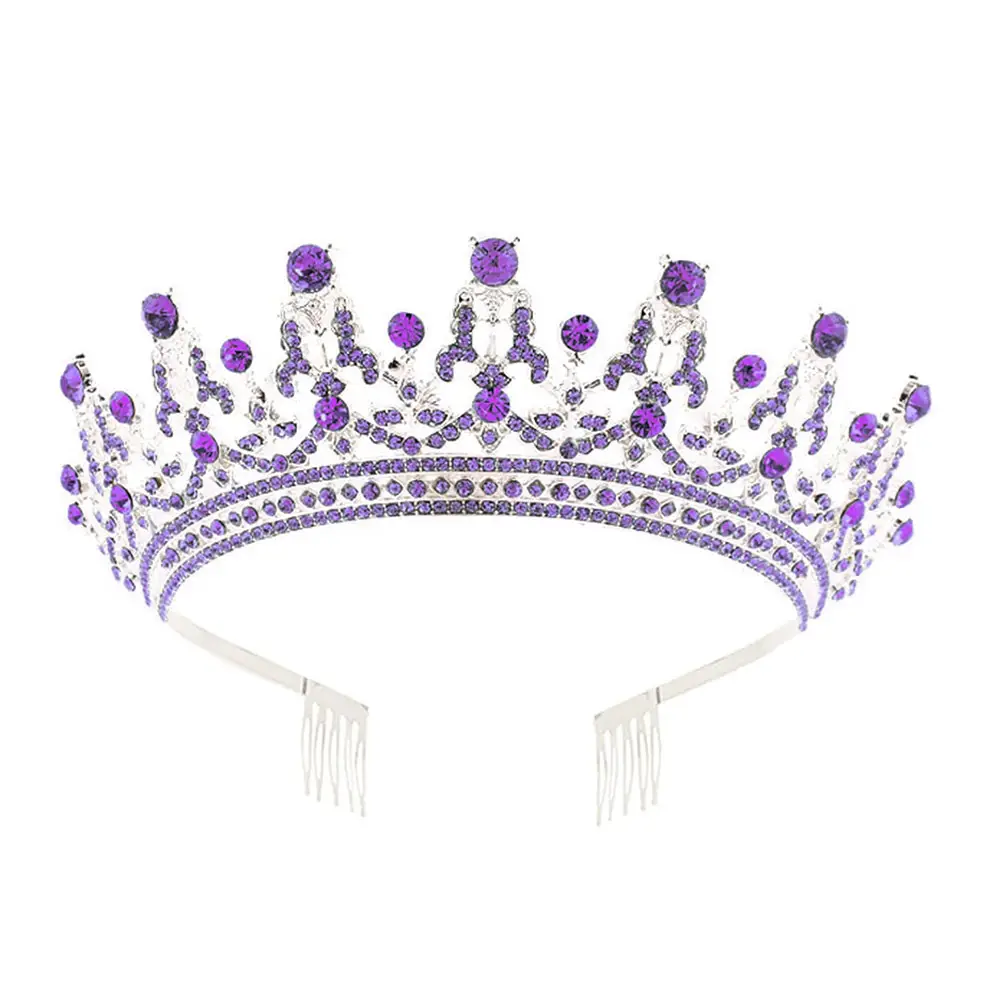 Full Diamond Crown Bride Headband for Wedding Party - Image 21
