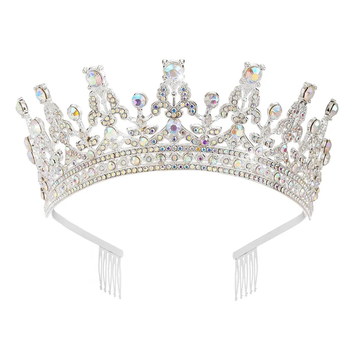 Full Diamond Crown Bride Headband for Wedding Party - Image 5