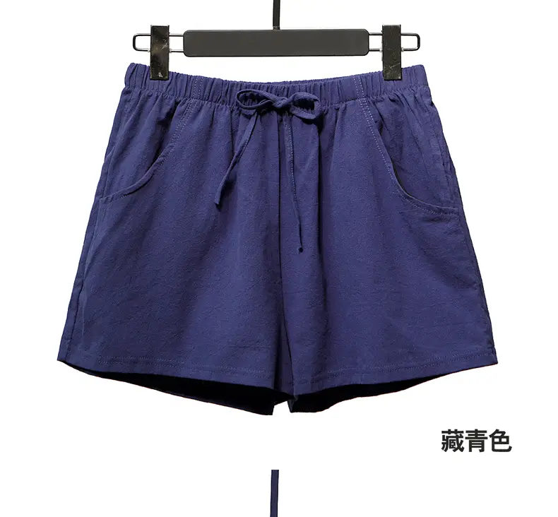 Black Cotton Drawstring Shorts for Women High Waist — feature 28