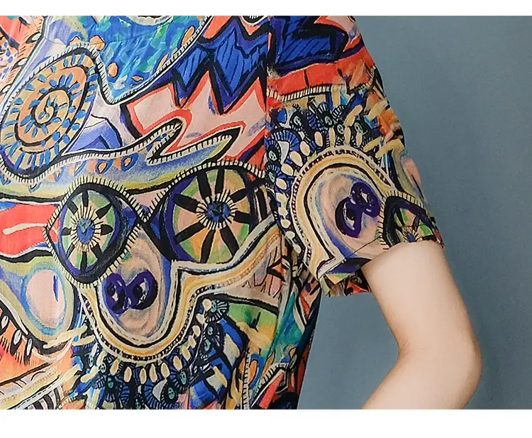 Ice Silk Printed Skirt Dress Plus Size Summer 2024 — feature 14