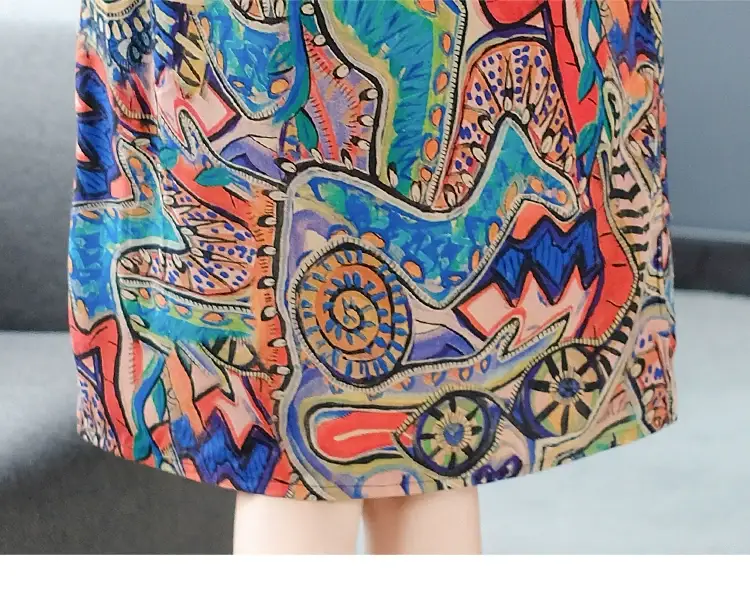 Ice Silk Printed Skirt Dress Plus Size Summer 2024 — feature 15