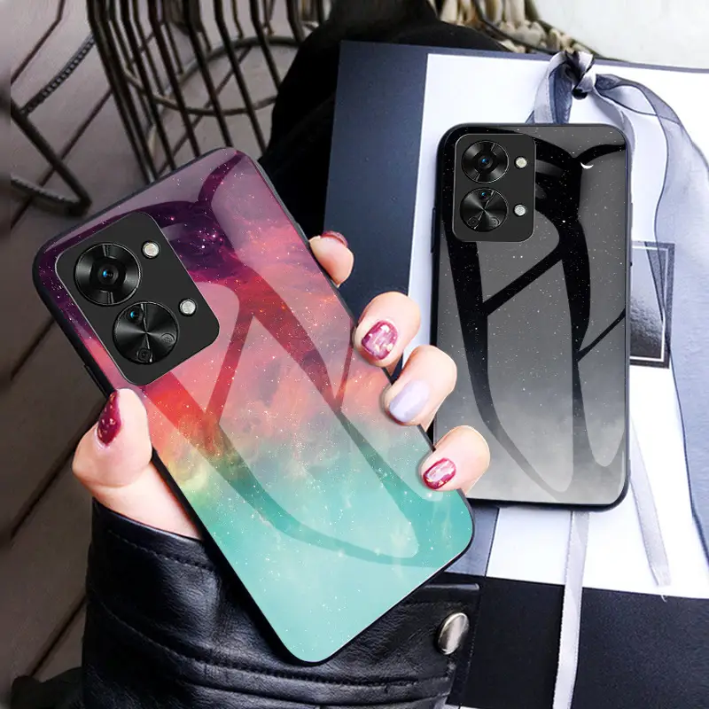 Starry Sky Painted Glass Mobile Phone Case 1 Plus 13R