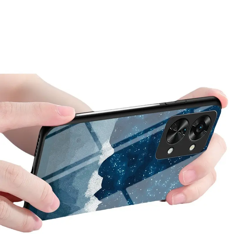 Starry Sky Painted Glass Mobile Phone Case 1 Plus 13R