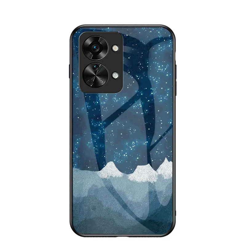 Starry Sky Painted Glass Mobile Phone Case 1 Plus 13R