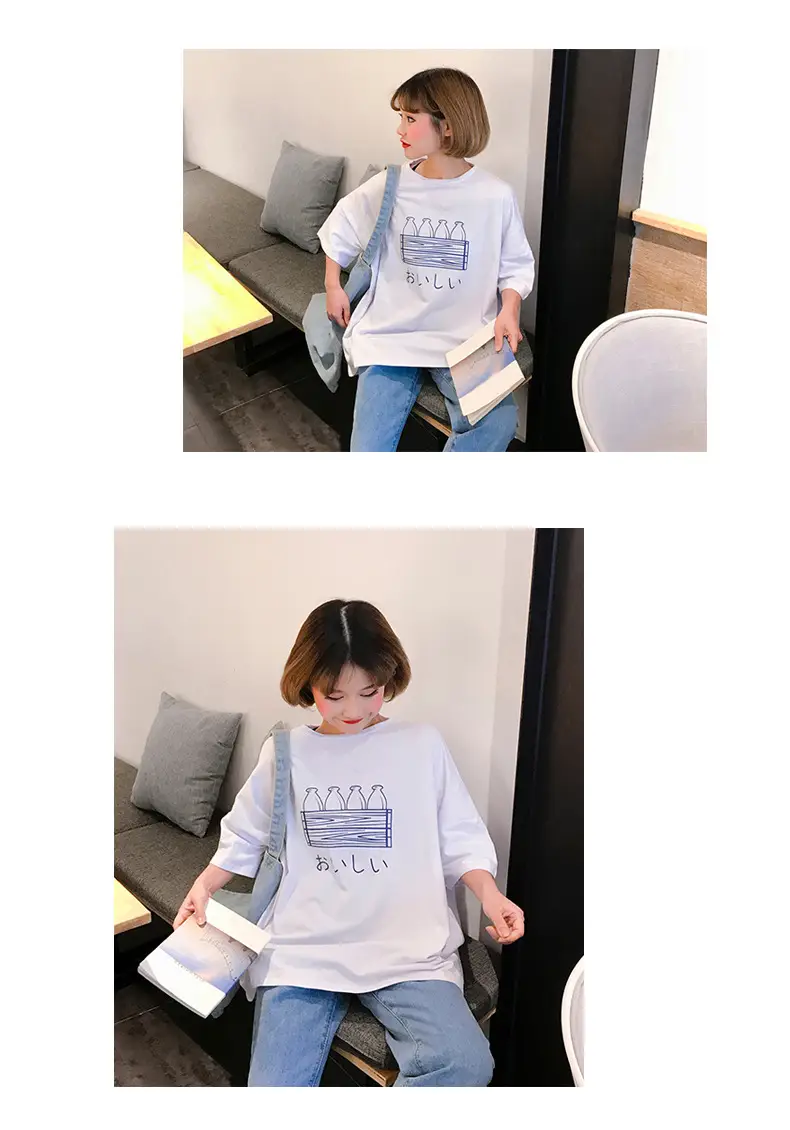 Purple Printed T-Shirt for Women Loose Large 2025 — feature 10