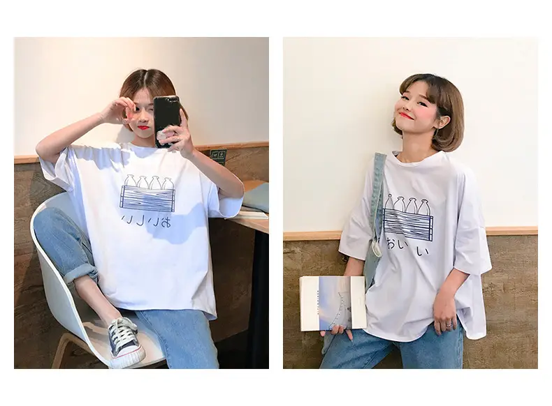 Purple Printed T-Shirt for Women Loose Large 2025 — feature 9
