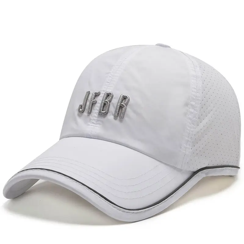 Men's White Embroidered Baseball Cap with Logo - Image 3