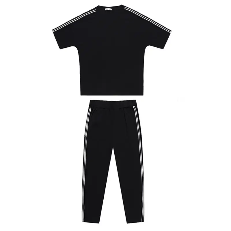 Black Korean Style 2-Piece Women's Sports Suit - Image 6