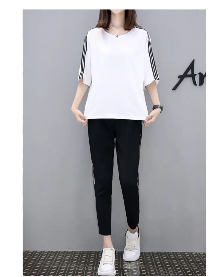 Black Korean Style 2-Piece Women's Sports Suit — feature 18