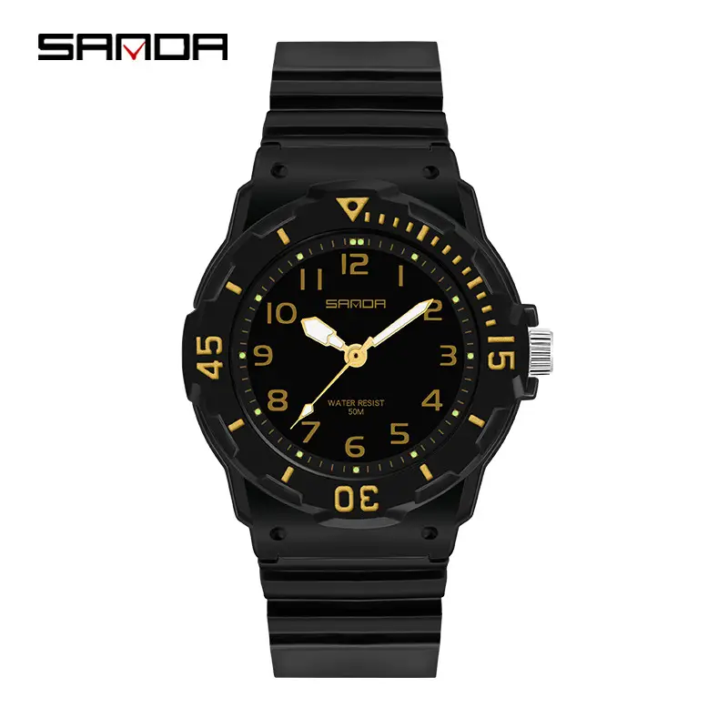 Sanda Quartz Watch for Men Women White Waterproof Sports - Image 2