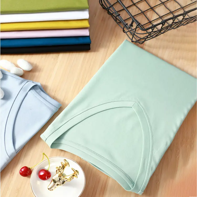 Women's 2022 Summer Mercerized Cotton T-Shirt White Short Sleeve - Image 3