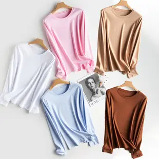 Women's 2022 Summer Mercerized Cotton T-Shirt White Short Sleeve — feature 6
