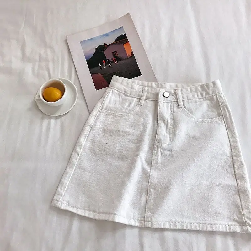 2020 Summer High Waist Denim Skirt Women's Korean Style - Image 7