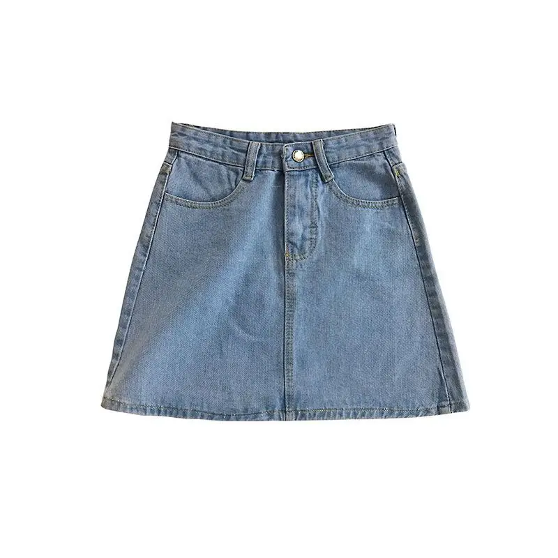 2020 Summer High Waist Denim Skirt Women's Korean Style - Image 8