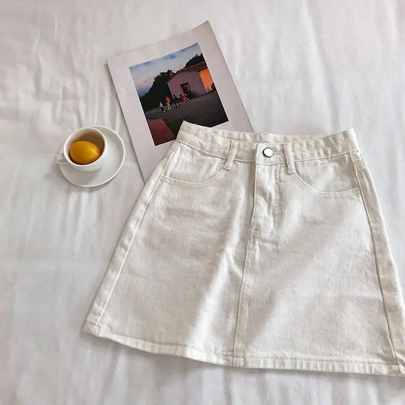2020 Summer High Waist Denim Skirt Women's Korean Style - Image 4