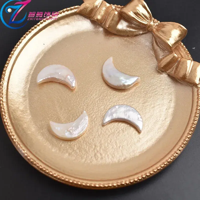 Strong Light Freshwater Pearl Moon Necklace Pieces - Image 4