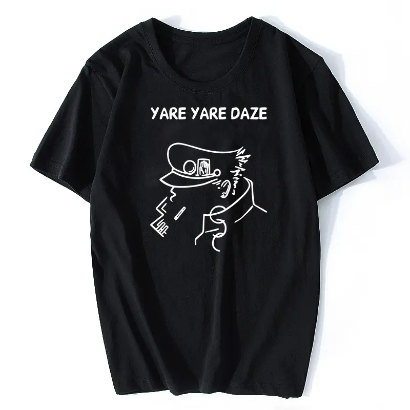 2020 Cross-Border New Jojo's T-Shirt Black Loose Sleeve - Image 3