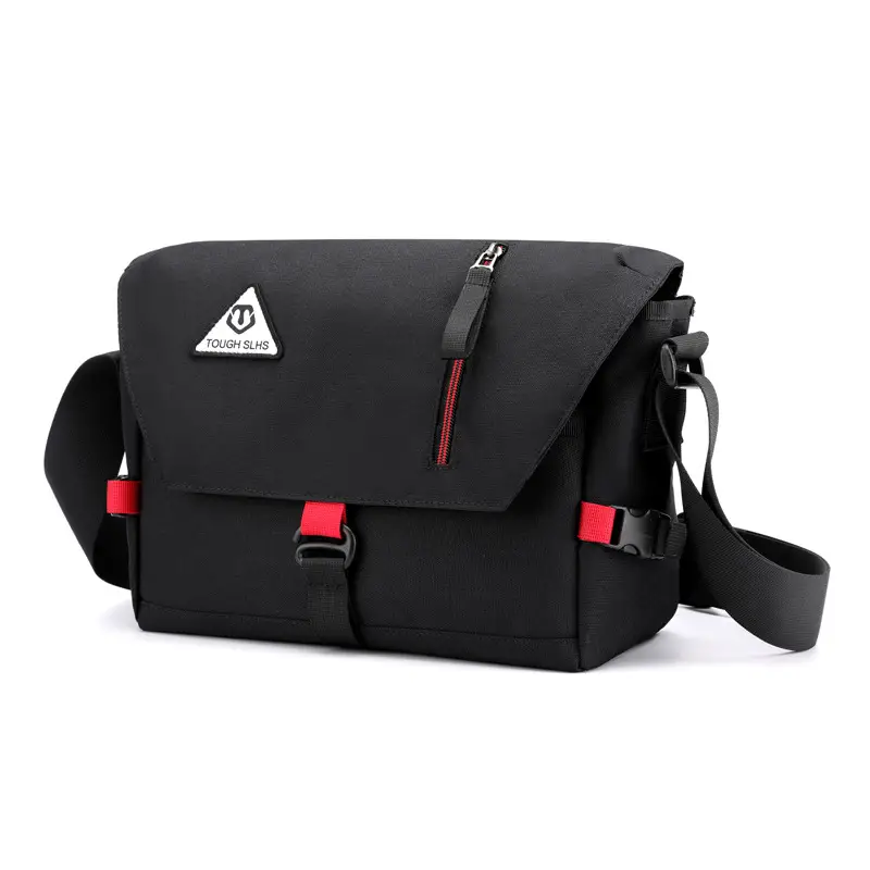Men's Diagonal Shoulder Bag Waterproof Business Black - Image 2