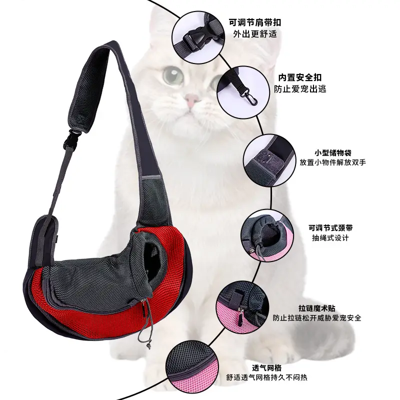 Pet Crossbody Bag Yellow Mesh Dog Backpack - Image 11