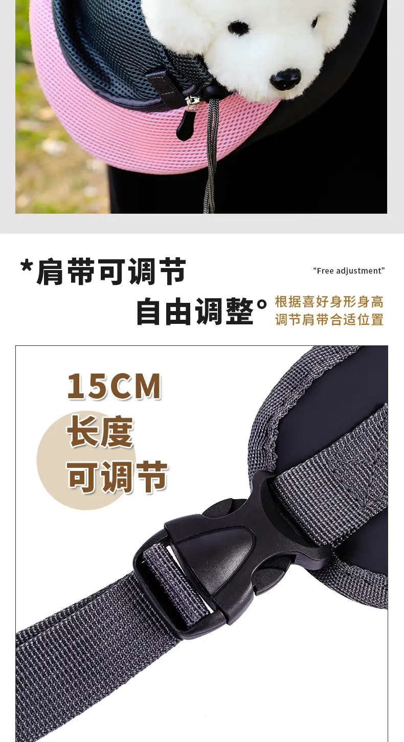 Pet Crossbody Bag Yellow Mesh Dog Backpack — feature 17