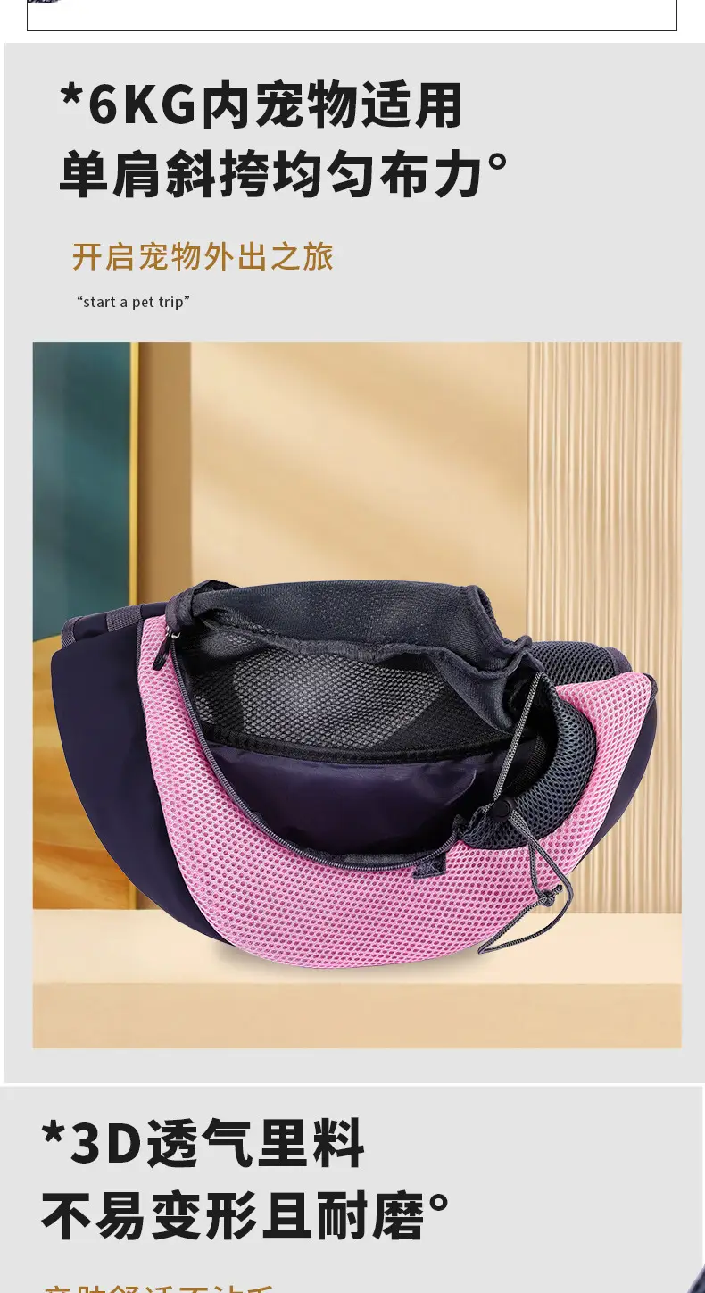 Pet Crossbody Bag Yellow Mesh Dog Backpack — feature 18