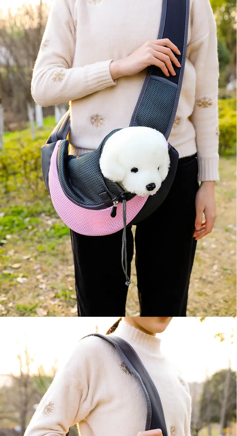 Pet Crossbody Bag Yellow Mesh Dog Backpack — feature 26
