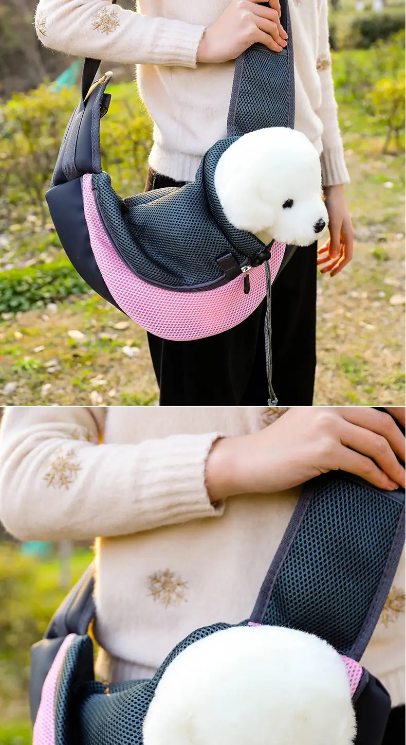 Pet Crossbody Bag Yellow Mesh Dog Backpack — feature 27
