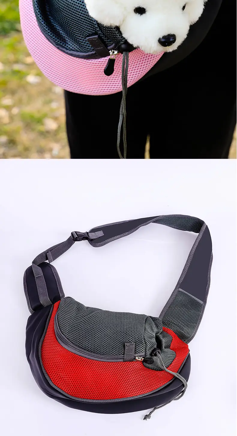 Pet Crossbody Bag Yellow Mesh Dog Backpack — feature 28