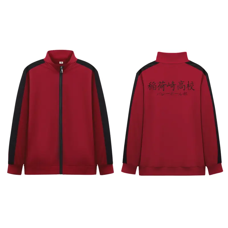 Red Full-Zip Track Suit for Youth White Pants - Image 10